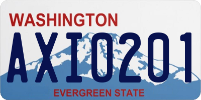 WA license plate AXI0201