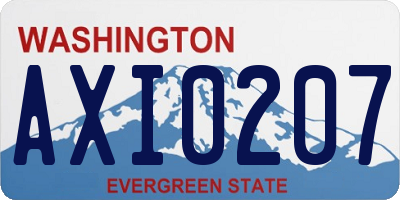 WA license plate AXI0207
