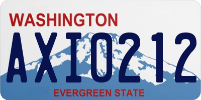 WA license plate AXI0212
