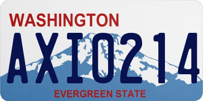 WA license plate AXI0214