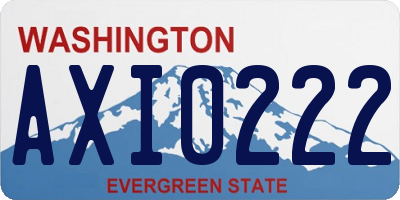 WA license plate AXI0222