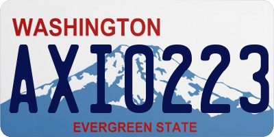 WA license plate AXI0223