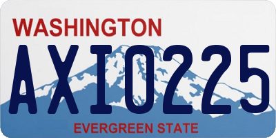 WA license plate AXI0225