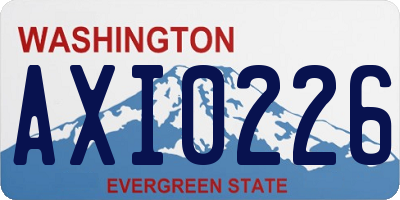 WA license plate AXI0226