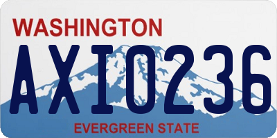 WA license plate AXI0236