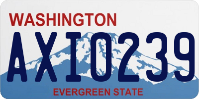 WA license plate AXI0239