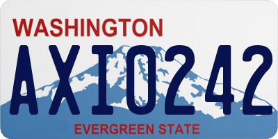 WA license plate AXI0242