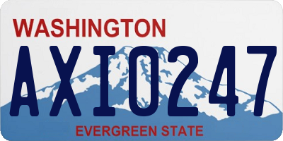 WA license plate AXI0247