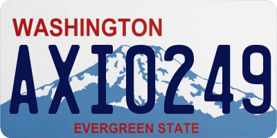 WA license plate AXI0249