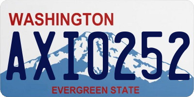 WA license plate AXI0252