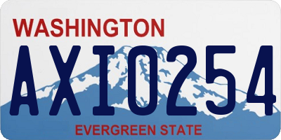 WA license plate AXI0254