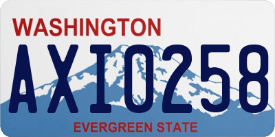 WA license plate AXI0258