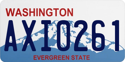 WA license plate AXI0261
