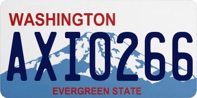 WA license plate AXI0266