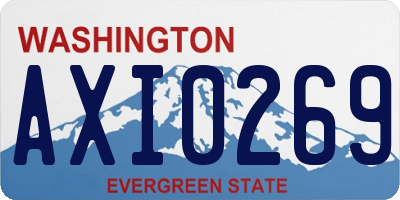 WA license plate AXI0269