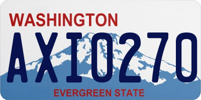 WA license plate AXI0270