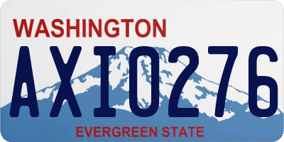 WA license plate AXI0276