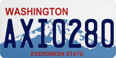 WA license plate AXI0280