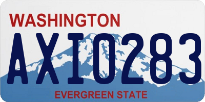 WA license plate AXI0283