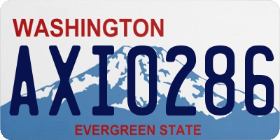 WA license plate AXI0286