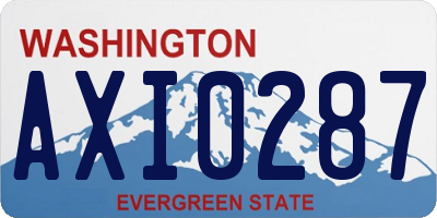 WA license plate AXI0287