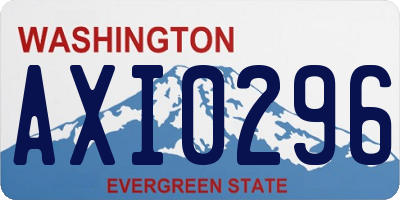 WA license plate AXI0296