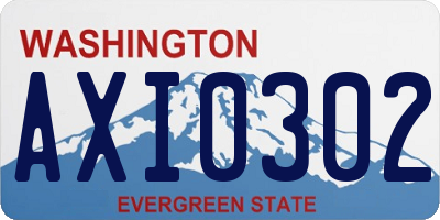 WA license plate AXI0302