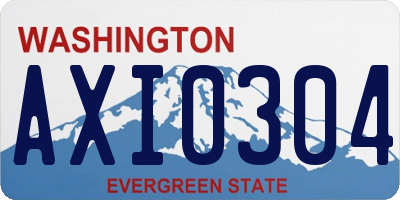 WA license plate AXI0304