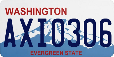 WA license plate AXI0306