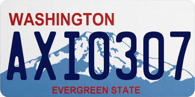 WA license plate AXI0307