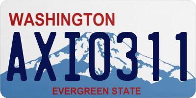 WA license plate AXI0311