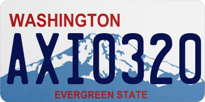WA license plate AXI0320