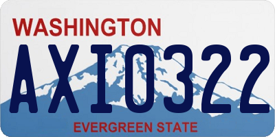 WA license plate AXI0322
