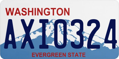 WA license plate AXI0324