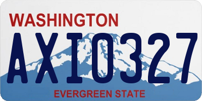 WA license plate AXI0327