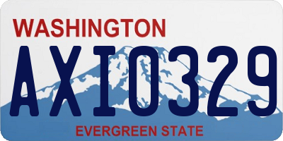 WA license plate AXI0329