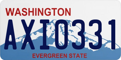WA license plate AXI0331