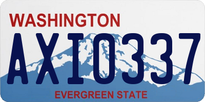 WA license plate AXI0337
