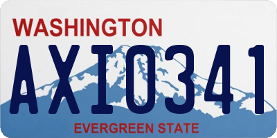 WA license plate AXI0341