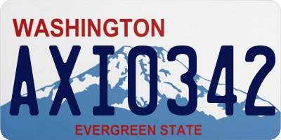 WA license plate AXI0342
