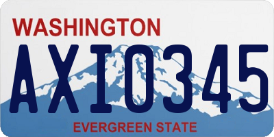 WA license plate AXI0345