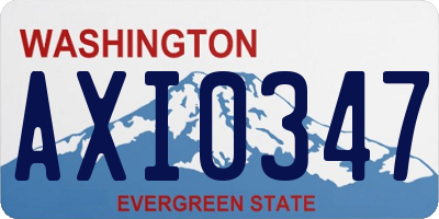 WA license plate AXI0347