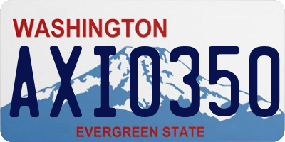 WA license plate AXI0350