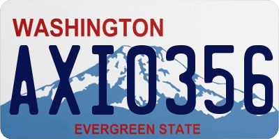 WA license plate AXI0356