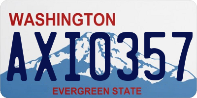 WA license plate AXI0357