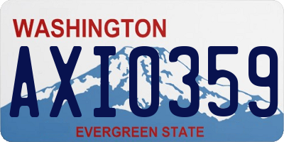 WA license plate AXI0359