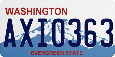 WA license plate AXI0363