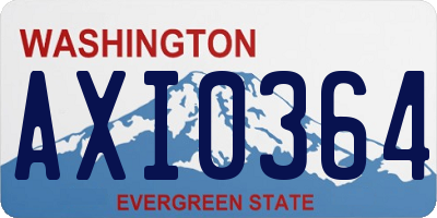 WA license plate AXI0364
