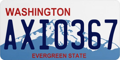 WA license plate AXI0367