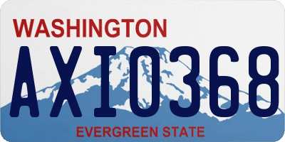WA license plate AXI0368